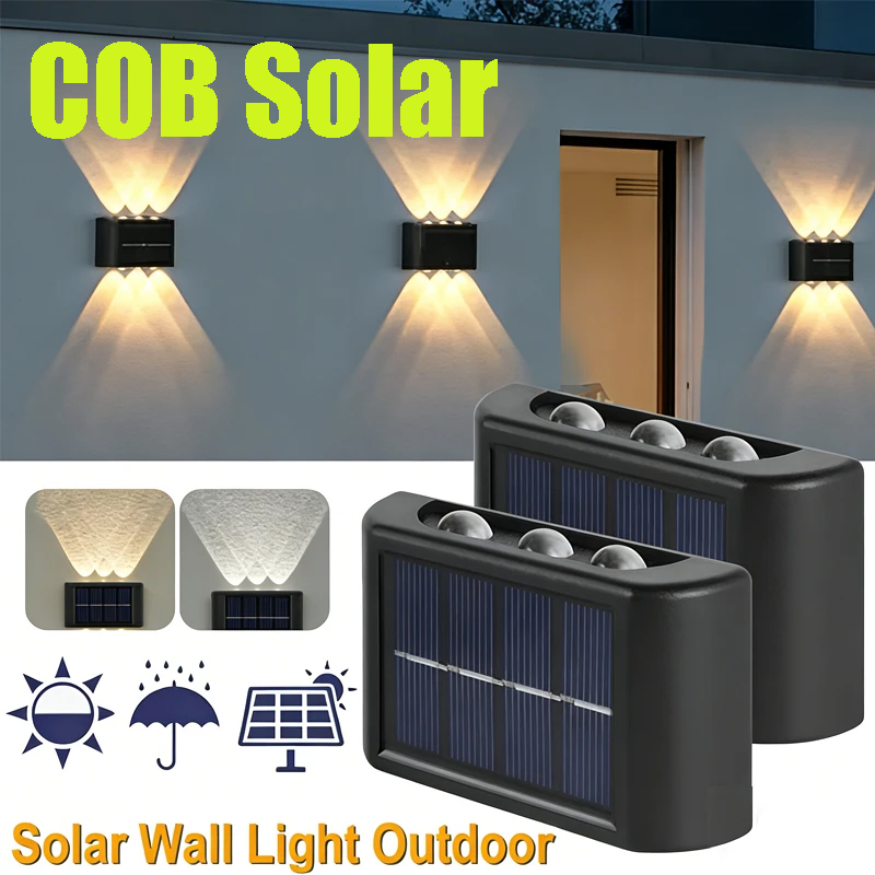 Outdoor Lighting And Landscape - COB 태양광 벽등, 방수 야외 조명,