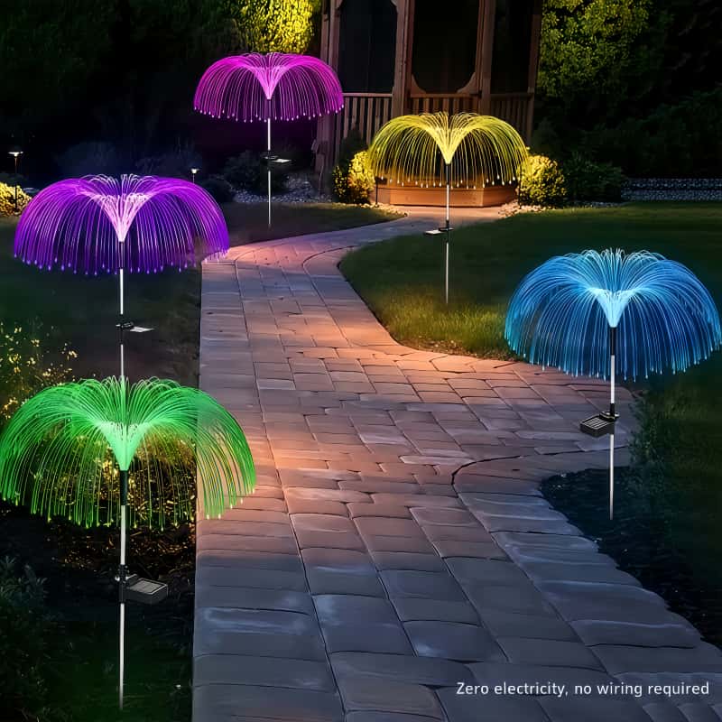 5개의 태양열 해파리 LED 조명, 7가지 색상 변경  - Outdoor Lighting Pathway 리뷰 및 가격
