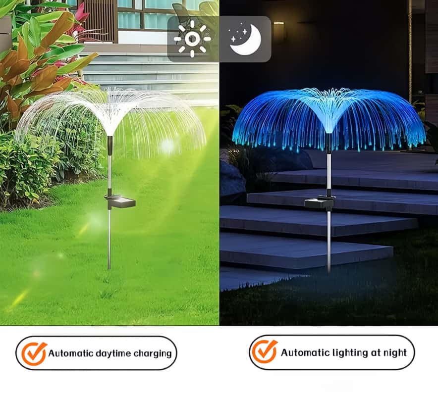 5개의 태양열 해파리 LED 조명, 7가지 색상 변경  - Outdoor Lighting Pathway 리뷰 및 가격