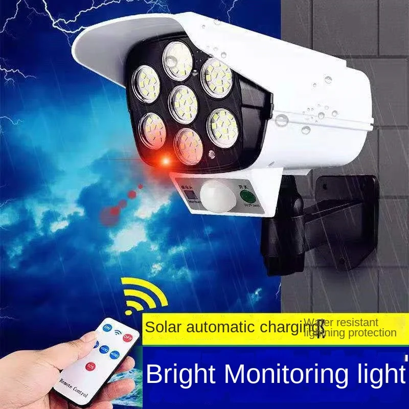 야외 태양 빛 모션 센서 보안 더미 카메라 무선 홍수  - Outdoor Lighting Wireless 리뷰 및 가격