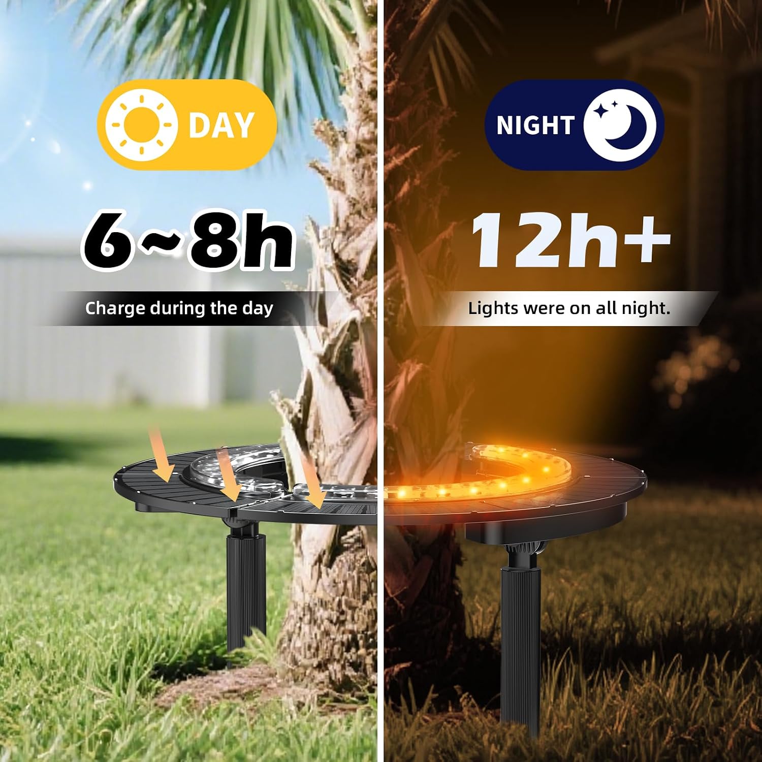 태양광 야자수 조명 무선 조경용 따뜻한 백색 트리 링  - Outdoor Lighting Wireless 리뷰 및 가격