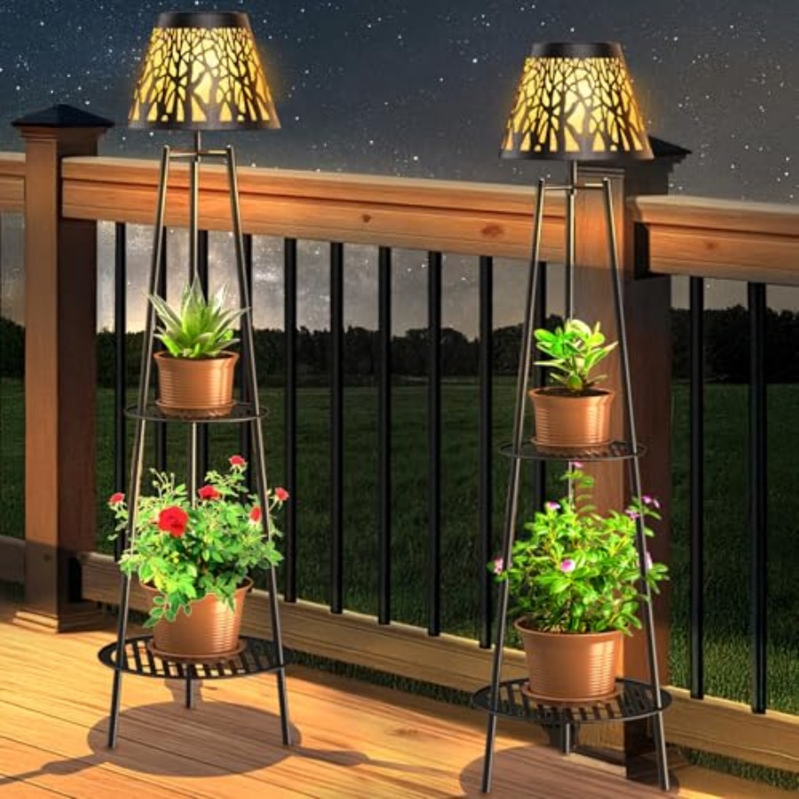 2팩 야외용 태양광 바닥 램프(식물 스탠드 포함) 방수 - Outdoor Lighting Waterproof 리뷰 및 가격